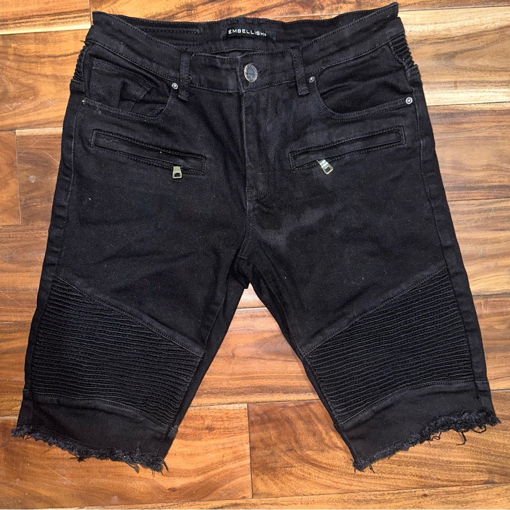 Embellish Denim Shorts